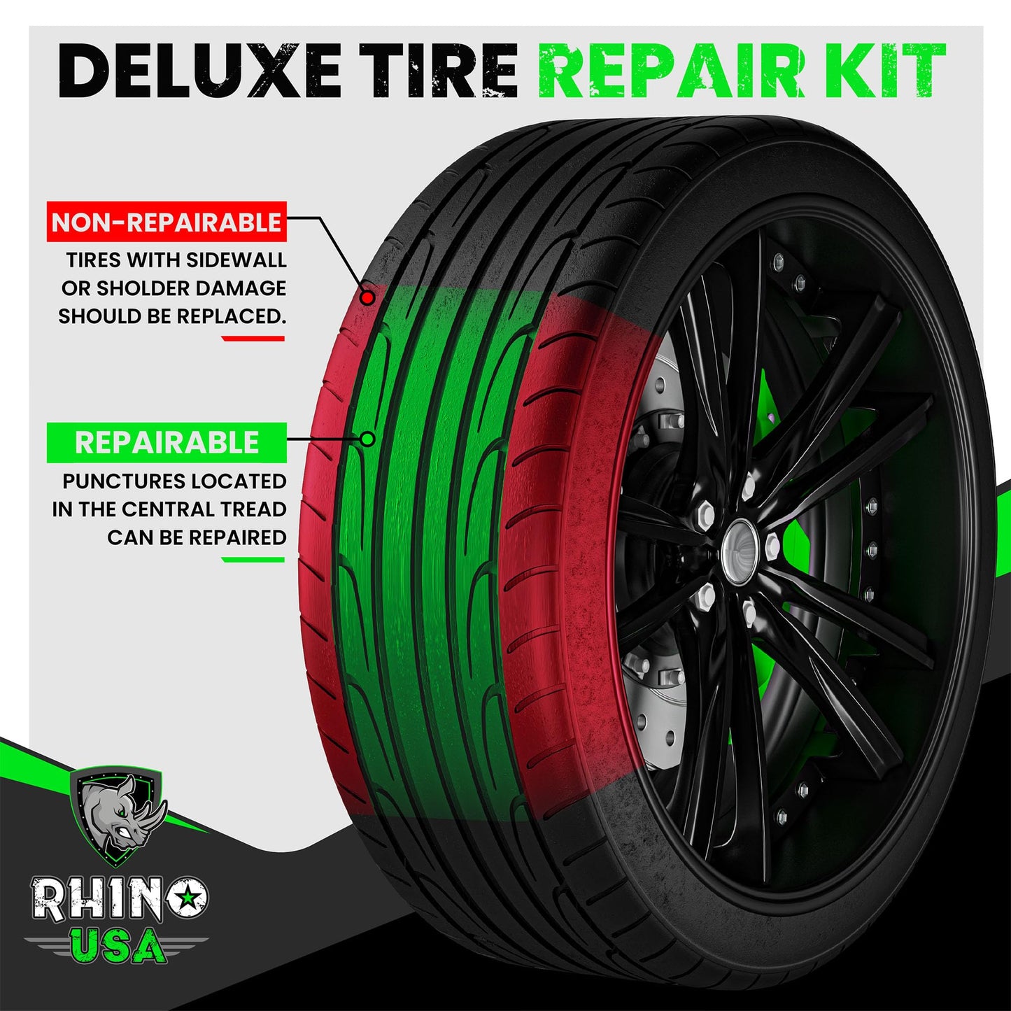 Tire Plug Repair Kit (86-Piece) for Cars, Motorcycles, ATV, UTV, RV
