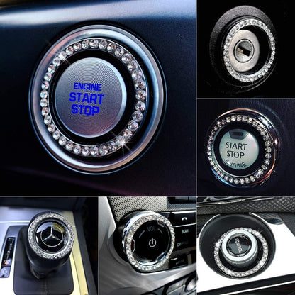 Crystal Rhinestone Car Bling Sticker Ring Emblem